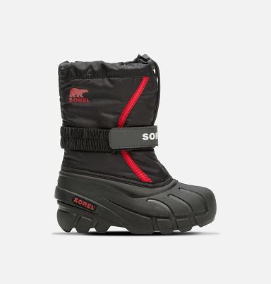 Sorel Flurry Kids Boots Black,Red - Boys Boots NZ6317245
